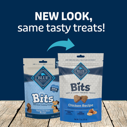 BLUE Bits Training Treats Chicken Flavor Soft Treats for Dogs, Whole Grain, 11 Oz. Bag